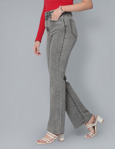 FLYING MACHINE Boot-Leg Women Grey Jeans