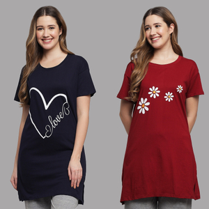 Matisse Printed Women Round Neck Multicolor T-Shirt