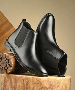 aadi Synthetic Leather Lightweight Comfortable Trendy Walking Outdoor Slip On Chelsea Boots For Men