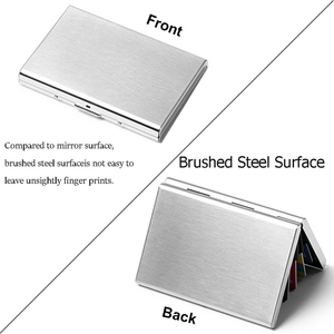 StealODeal RFID Protected Slim Stainless Steel Debit/Credit/ATM Slots 6 Card Holder - Image 2