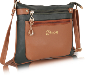 DIXON Tan Sling Bag Stylish Fancy Unique Design Hobo Shoulder Crossbody Daytrip Slingbag For Women