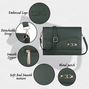 Reshu Green Sling Bag Women's Sling Cross-Body Bags - Image 5