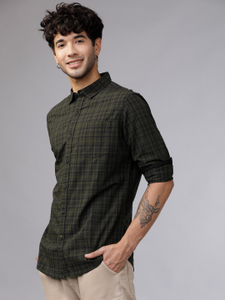 HIGHLANDER Men Checkered Casual Multicolor Shirt - Image 2