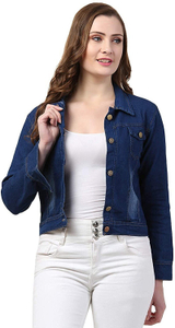 sarvayoni Full Sleeve Washed Women Denim Jacket