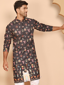 ANOUK Men Printed Straight Kurta